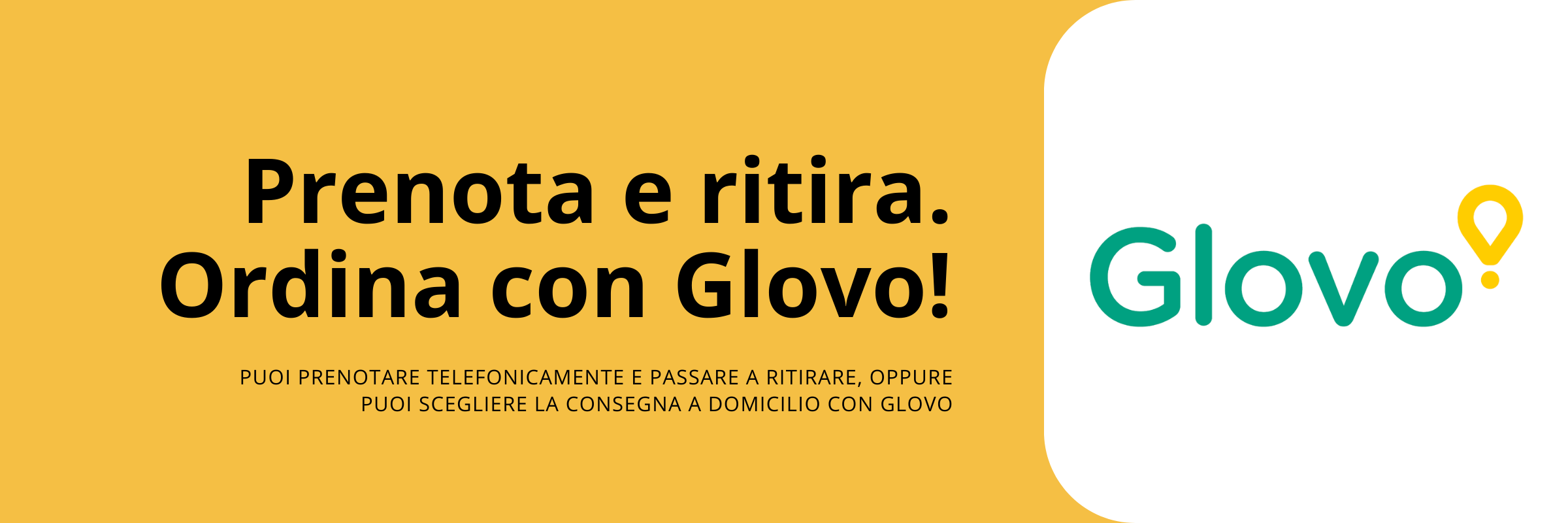 prenota e ritira con Glovo!